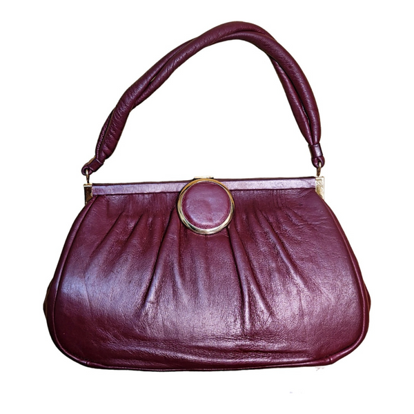 Burgundy Leather Purse | HeatherBorg.com