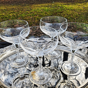 Vintage Bleikristall Lead Crystal Goblets Glasses with Various