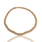 Blanca Tennis Sparkling Crystals Gold Plated Link Necklace