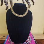 Napier Filigree Articulated Textured Gold Tone Link Choker Necklace