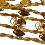 Stunning Yves Saint Lauren YSL Topaz Crystal Gold Plated Belt S-M