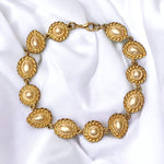 Large Byzantine Baroque Pearl Vintage Choker Necklace